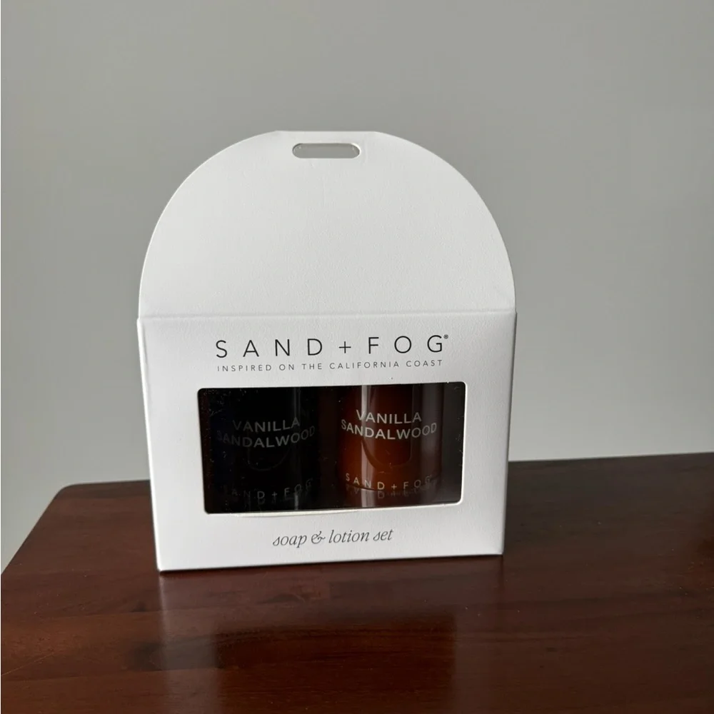 Sand + Fog Vanilla Sandalwood Soap & Lotion Set New